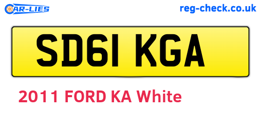 SD61KGA are the vehicle registration plates.