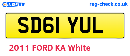 SD61YUL are the vehicle registration plates.