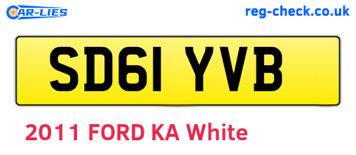 SD61YVB are the vehicle registration plates.