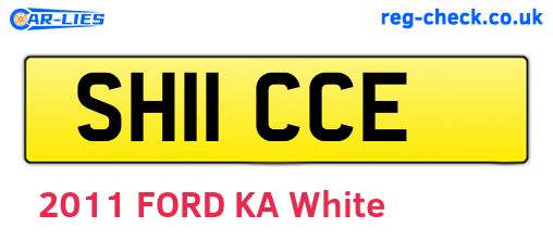 SH11CCE are the vehicle registration plates.