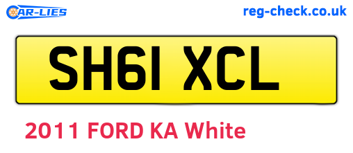 SH61XCL are the vehicle registration plates.
