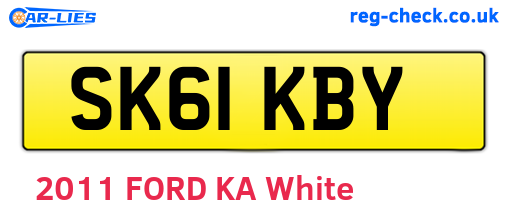 SK61KBY are the vehicle registration plates.