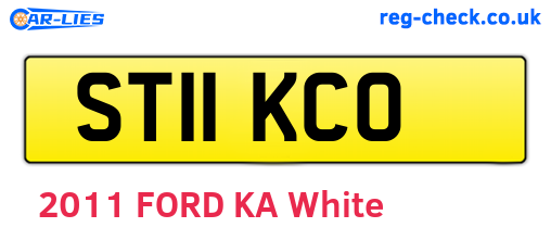 ST11KCO are the vehicle registration plates.
