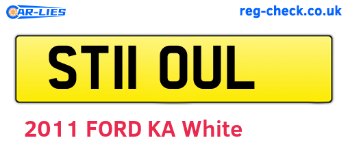 ST11OUL are the vehicle registration plates.