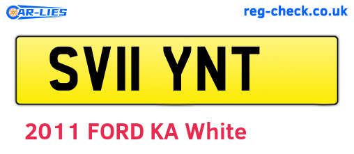 SV11YNT are the vehicle registration plates.