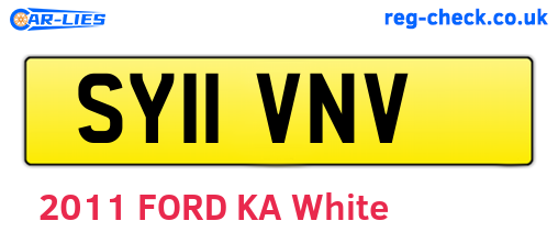 SY11VNV are the vehicle registration plates.