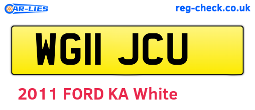 WG11JCU are the vehicle registration plates.