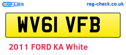 WV61VFB are the vehicle registration plates.