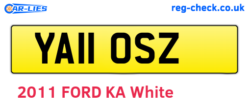 YA11OSZ are the vehicle registration plates.
