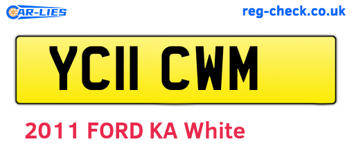 YC11CWM are the vehicle registration plates.