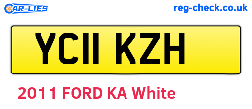 YC11KZH are the vehicle registration plates.