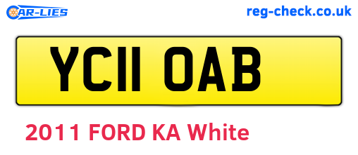 YC11OAB are the vehicle registration plates.