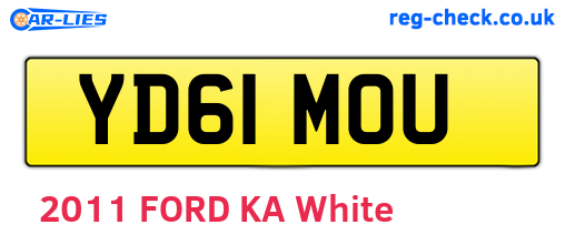 YD61MOU are the vehicle registration plates.