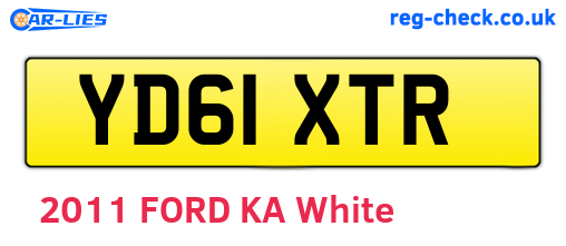 YD61XTR are the vehicle registration plates.