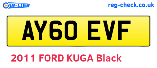 AY60EVF are the vehicle registration plates.