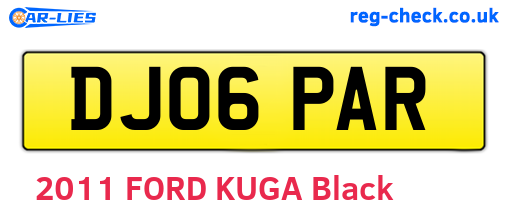 DJ06PAR are the vehicle registration plates.