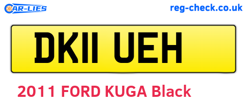 DK11UEH are the vehicle registration plates.
