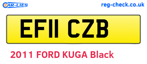 EF11CZB are the vehicle registration plates.