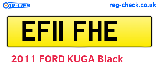 EF11FHE are the vehicle registration plates.