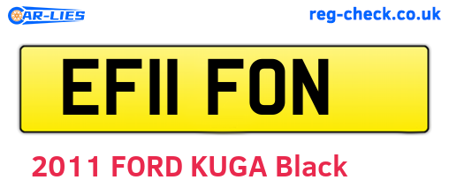 EF11FON are the vehicle registration plates.