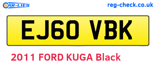 EJ60VBK are the vehicle registration plates.