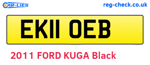 EK11OEB are the vehicle registration plates.