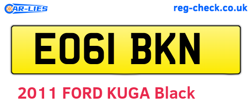EO61BKN are the vehicle registration plates.