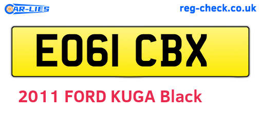 EO61CBX are the vehicle registration plates.