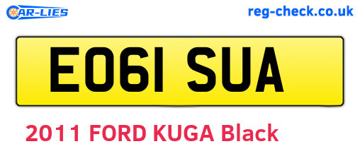 EO61SUA are the vehicle registration plates.