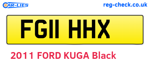FG11HHX are the vehicle registration plates.