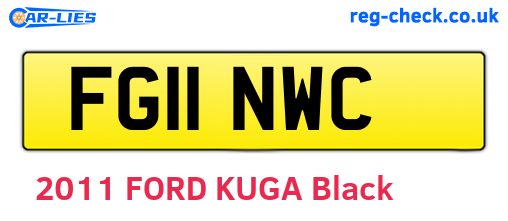 FG11NWC are the vehicle registration plates.