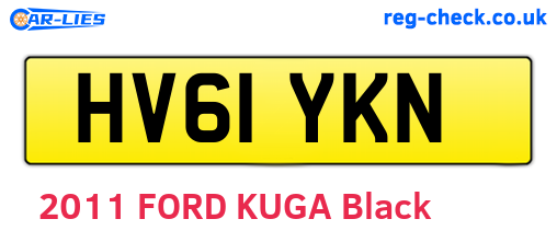 HV61YKN are the vehicle registration plates.