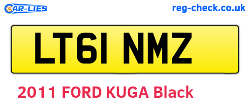 LT61NMZ are the vehicle registration plates.