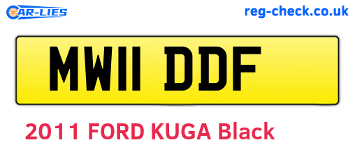 MW11DDF are the vehicle registration plates.