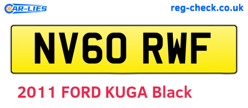 NV60RWF are the vehicle registration plates.