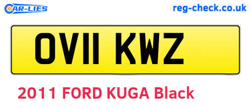 OV11KWZ are the vehicle registration plates.