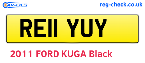 RE11YUY are the vehicle registration plates.