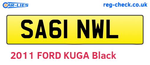 SA61NWL are the vehicle registration plates.