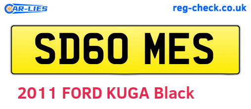 SD60MES are the vehicle registration plates.
