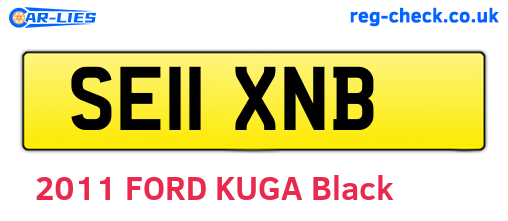 SE11XNB are the vehicle registration plates.