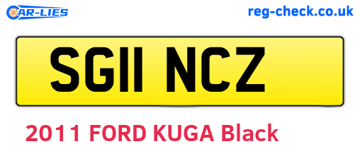 SG11NCZ are the vehicle registration plates.