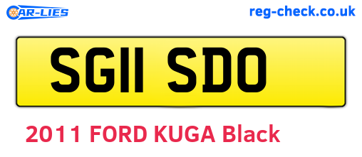 SG11SDO are the vehicle registration plates.