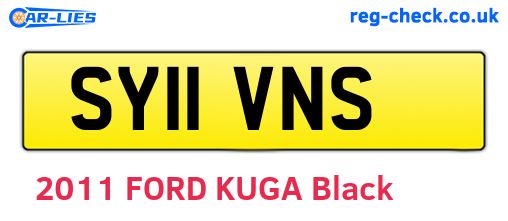 SY11VNS are the vehicle registration plates.