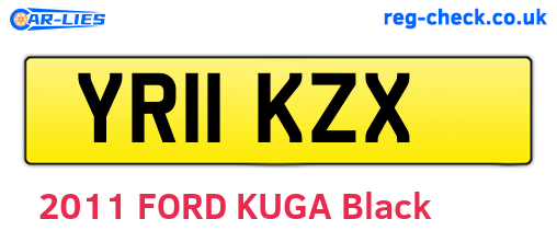YR11KZX are the vehicle registration plates.