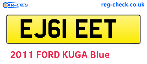 EJ61EET are the vehicle registration plates.