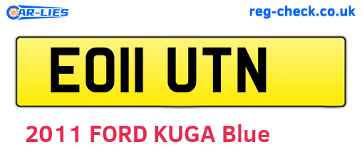 EO11UTN are the vehicle registration plates.
