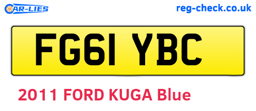 FG61YBC are the vehicle registration plates.