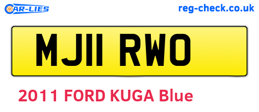 MJ11RWO are the vehicle registration plates.
