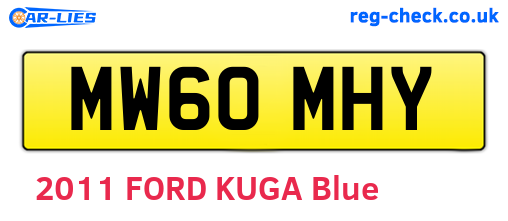 MW60MHY are the vehicle registration plates.