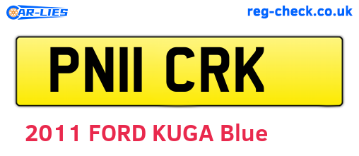 PN11CRK are the vehicle registration plates.